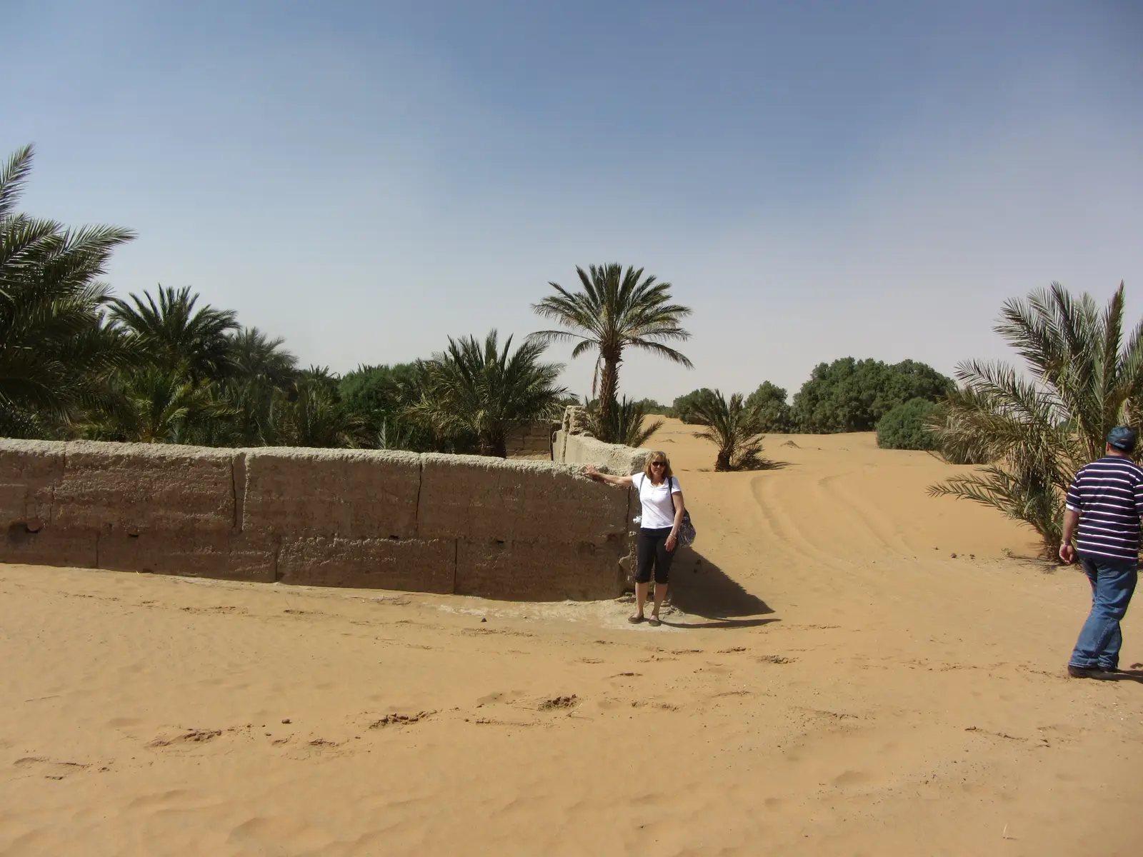 Wall to keep the desert sand out of the oasis.