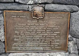 Hulihee Palace marker