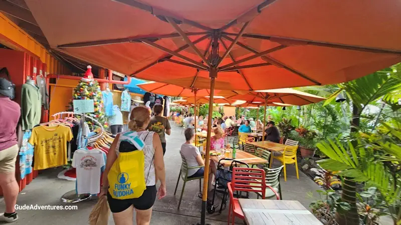 Outdoor dining area at the brewery.
