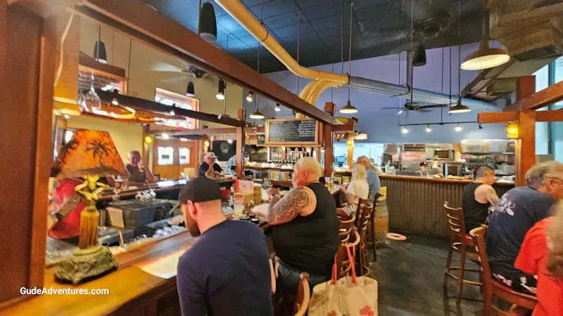 The bar in the brewery.
