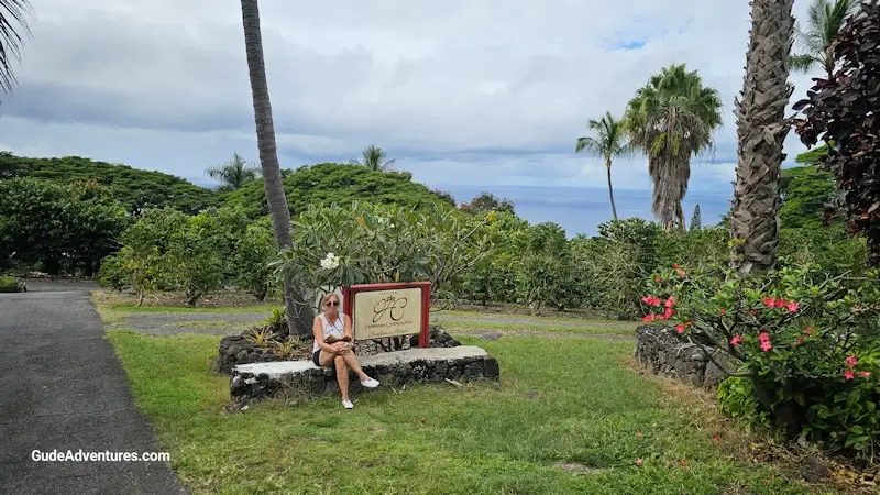View from the Original Hawaiian Chocolate farm to the sea