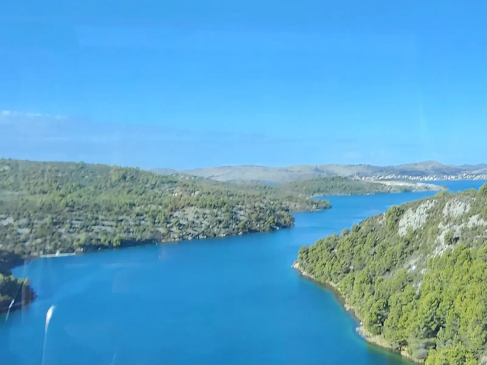 The Krka ria extends from the base of Skradinski Buk to the Adriatic Sea.