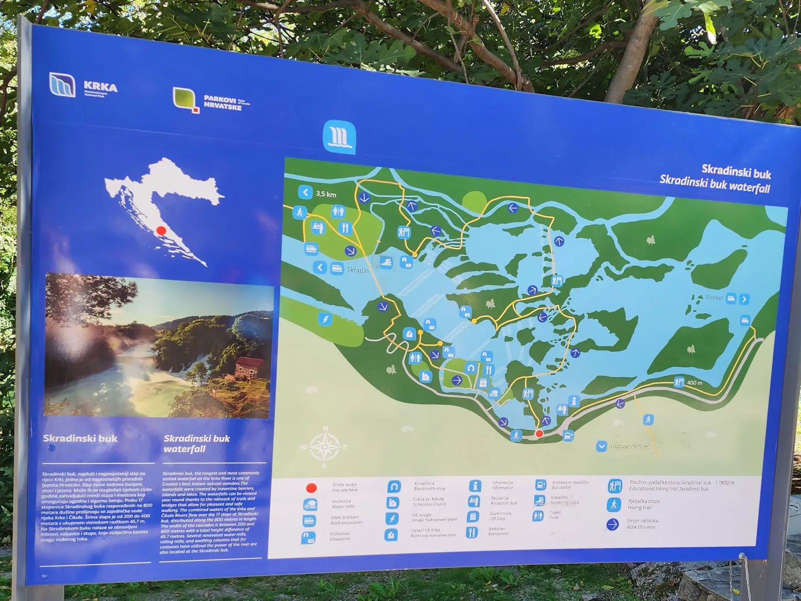Map of the falls area