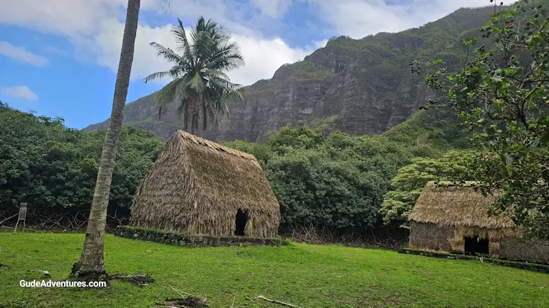 Reproduction of a traditional Hawaiian village.