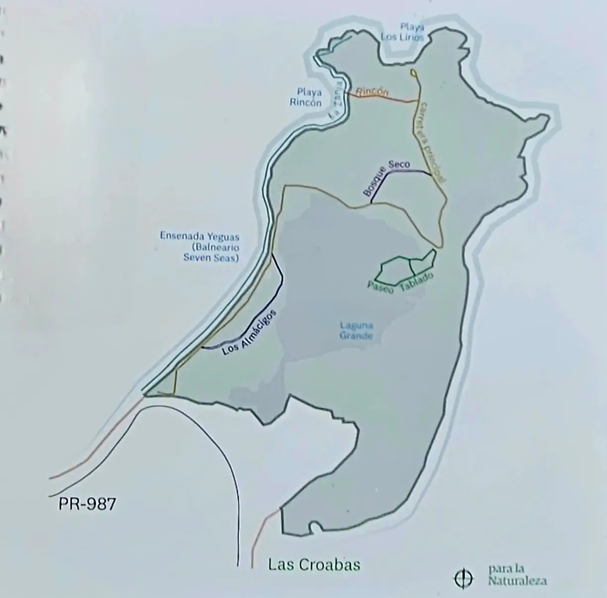 Map of the Las Cabezas de San Juan reserve