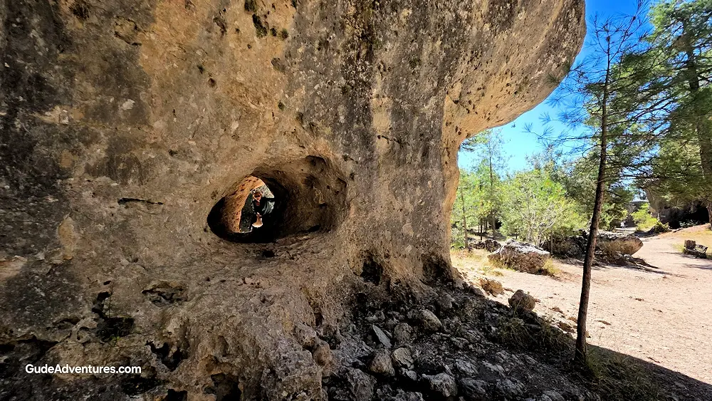 Porthole through the rock