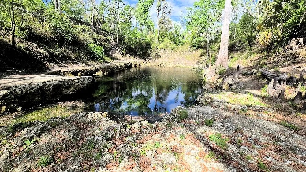 View of the spring from the natural bridge.