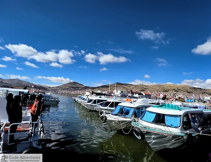Tour boats on Lake Titicaca