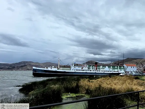 Large ship on Lake Titicaca