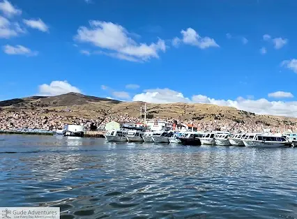 View of Puno from Lake Titicaca