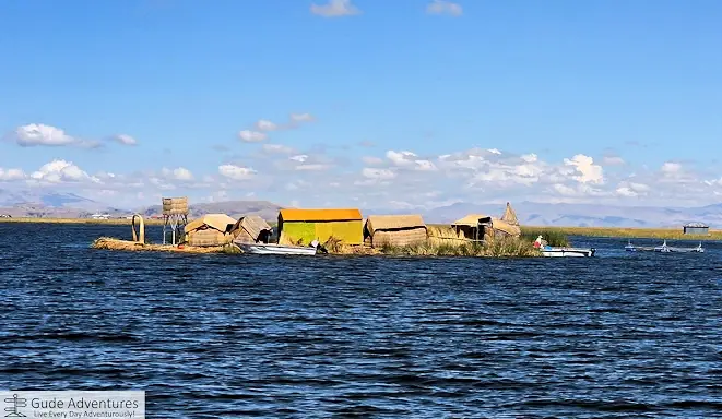 One of the many Uros Islands in Lake Titicaca