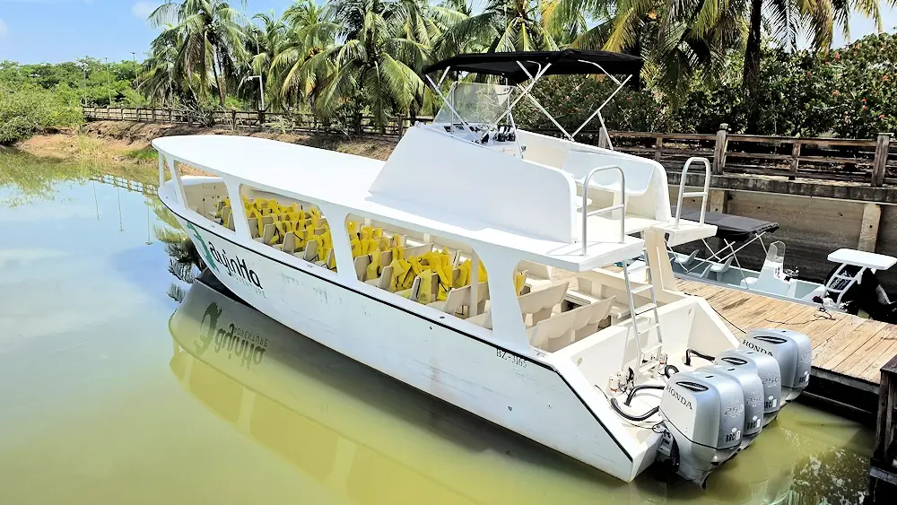 Speed boat at AyinHa Adventures
