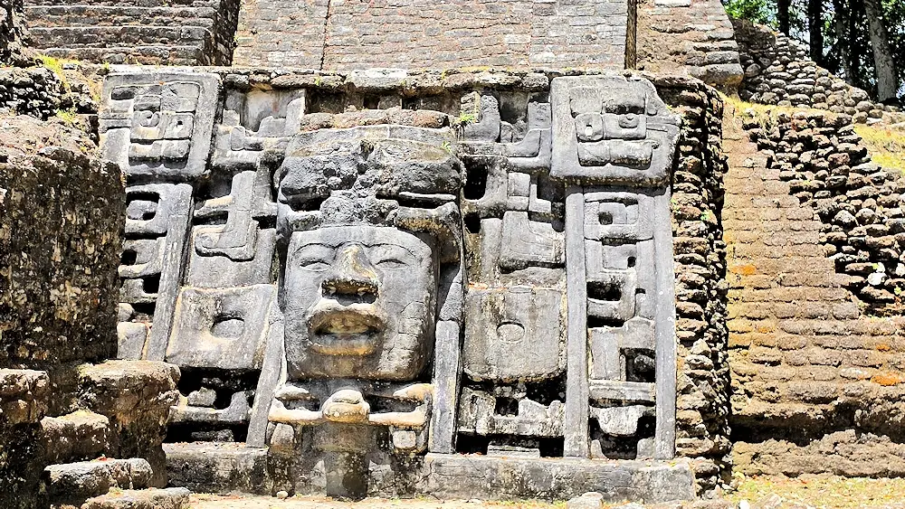 One of the two masks on the Mask Temple