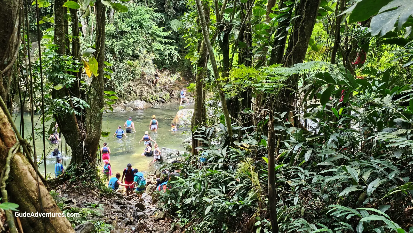Swimming area at the waterfall