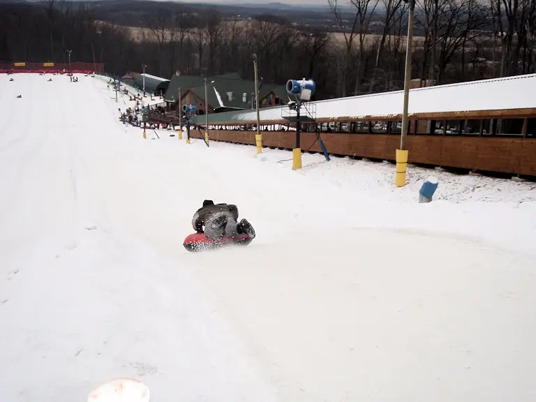 Snow tubing lift at the Liberty Mountain’s Boulder Ridge Snow Tubing park 
