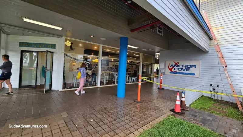 Anchor Cove shopping center near the port
