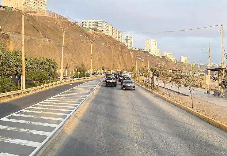 Highway along the Pacific Coast