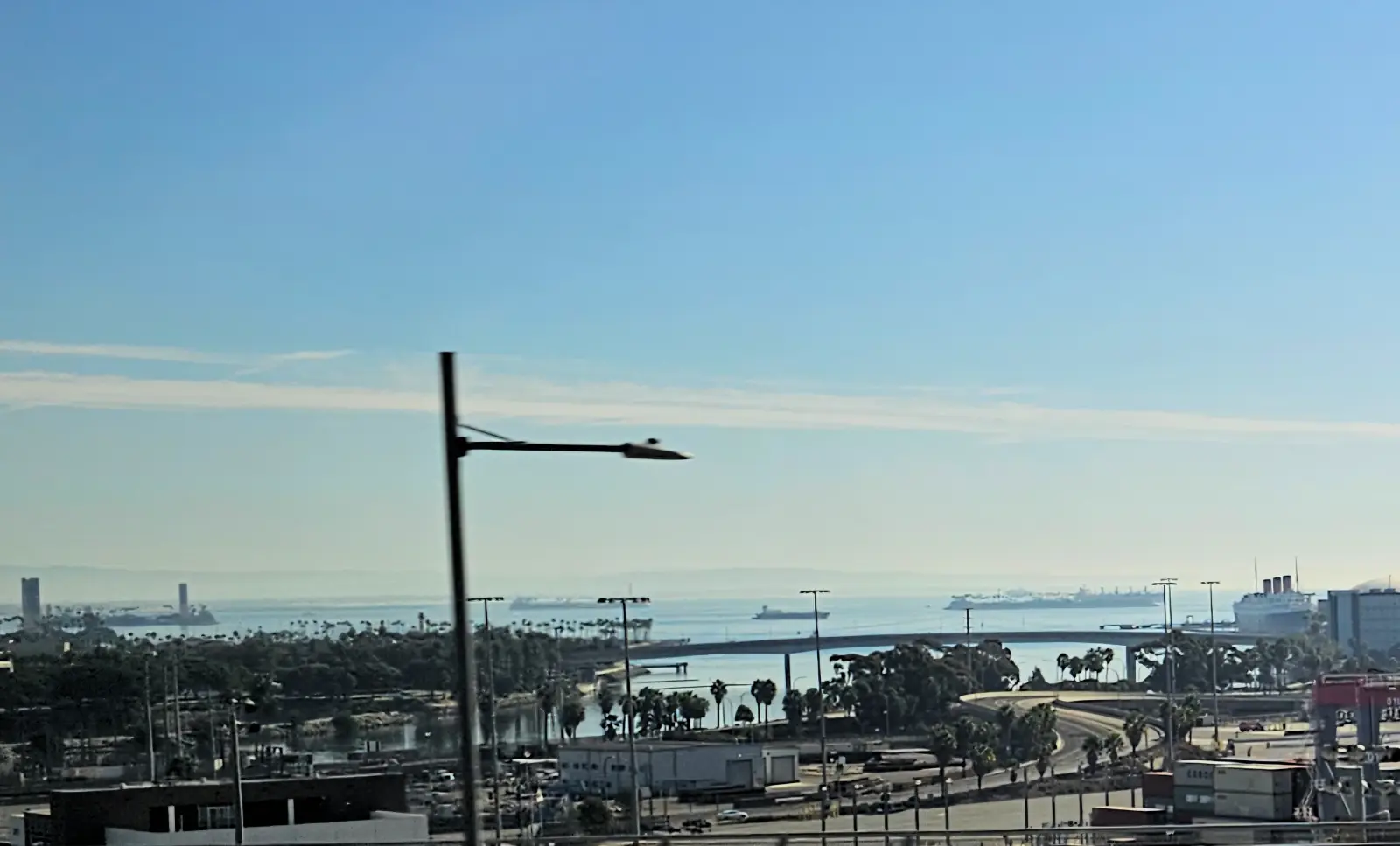 Long Beach Harbor and he Queen Mary 