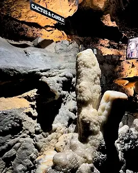 Rock formations in the cave leading to Ruby Falls