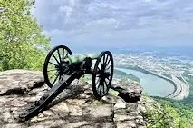 View of Chattanooga  and the Tennessee River from Point Park on Lookout Mountain