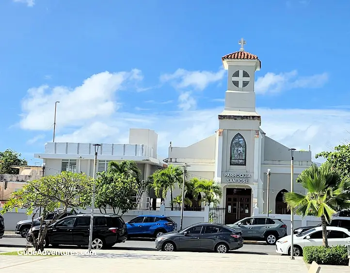 Church in Luquillo at Plaza Cintron