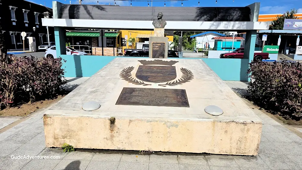 Monument at Plaza Cintron in Luquillo