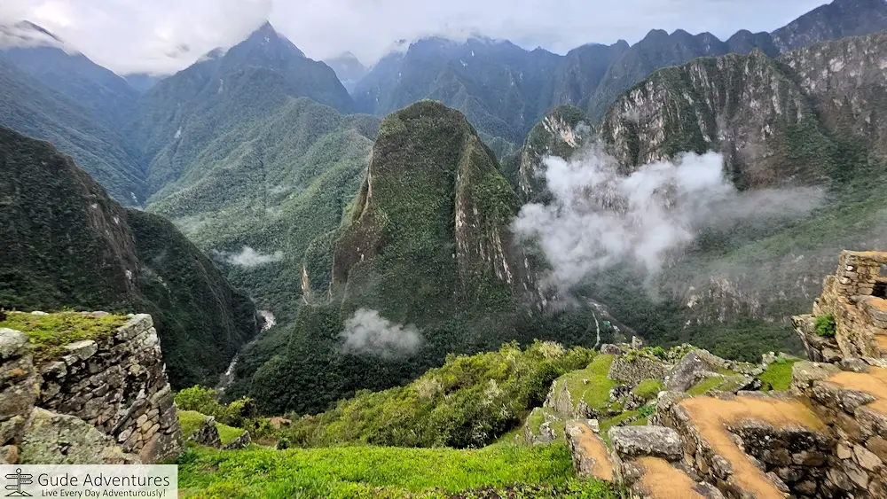 View from Machu Picchu down to the Urubamba River