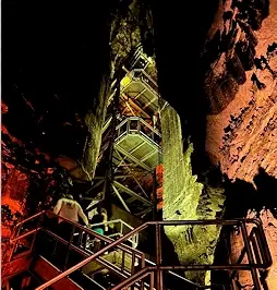 540 step historic stairs in Mammoth Cave 