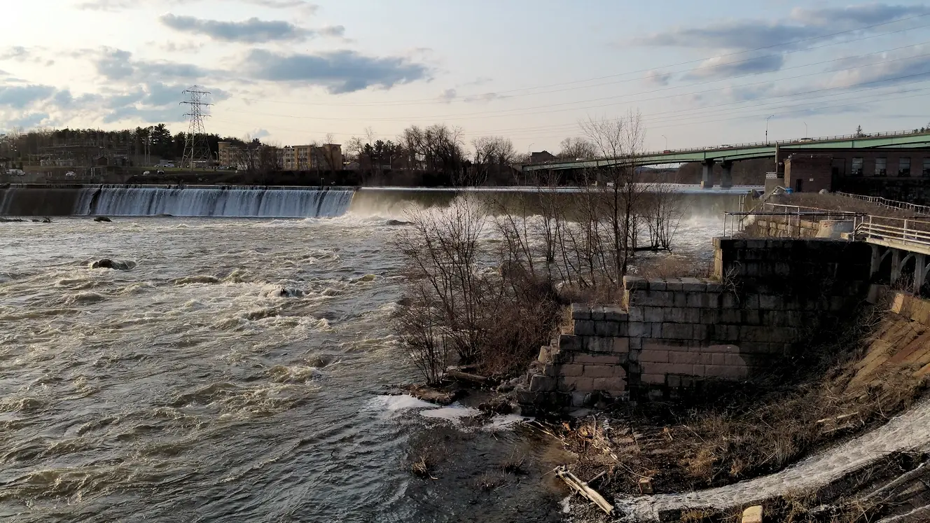 Amoskeag Falls on the Merrimack River