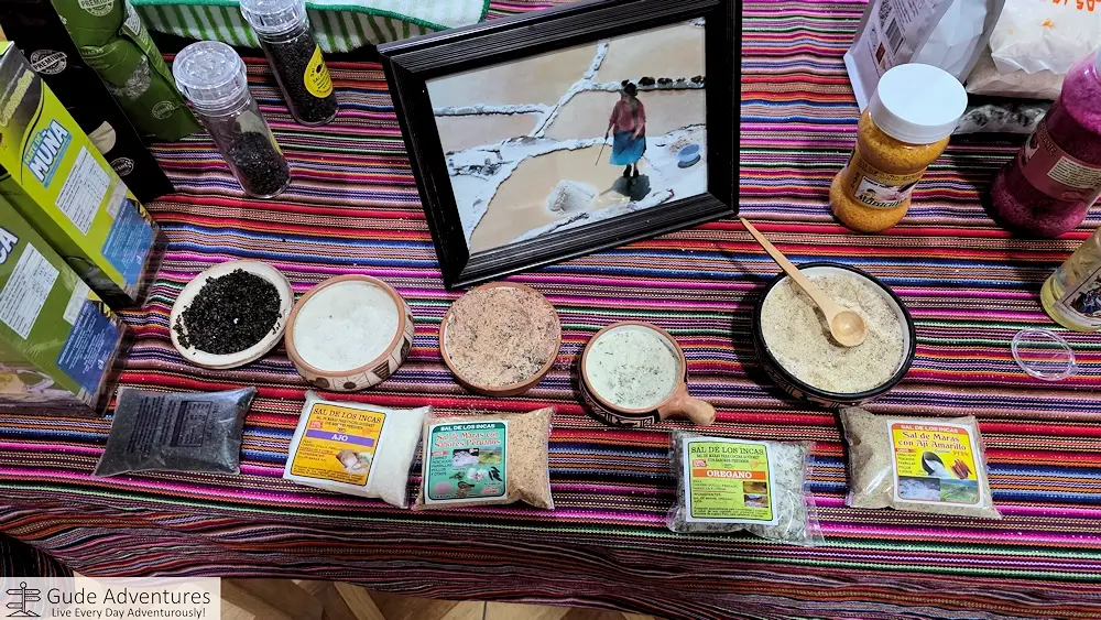 Sampling the  salt produced here—known as “Sal de Maras” in Maras