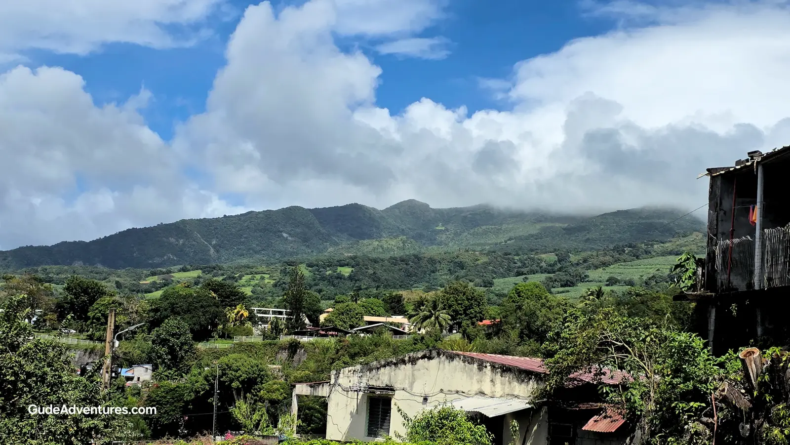 Montagne Pelee is a volcano that destroyed the town of Saint-Pierre in 1902