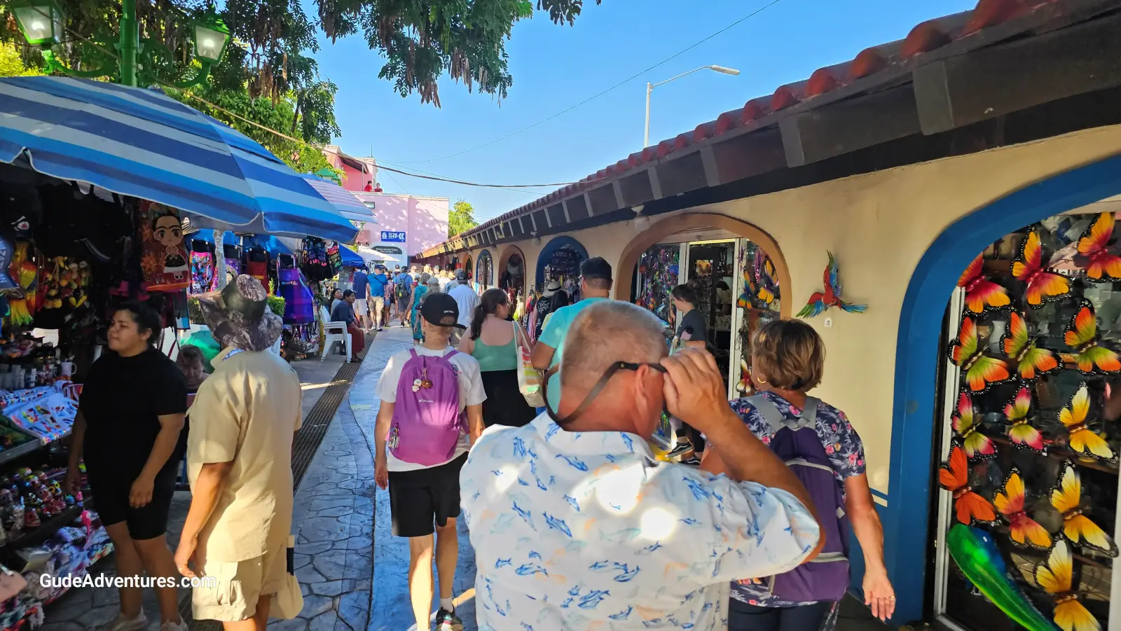 Shops at the port.