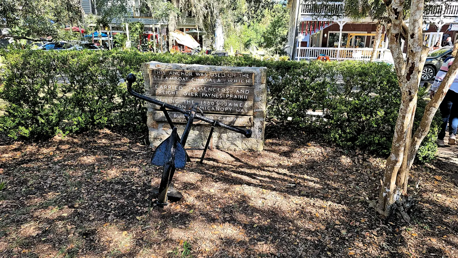 Anchor from the 1880's Steamboat Chacala in Downtown Micanopy