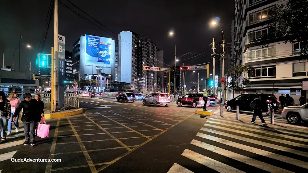 Miraflores at night
