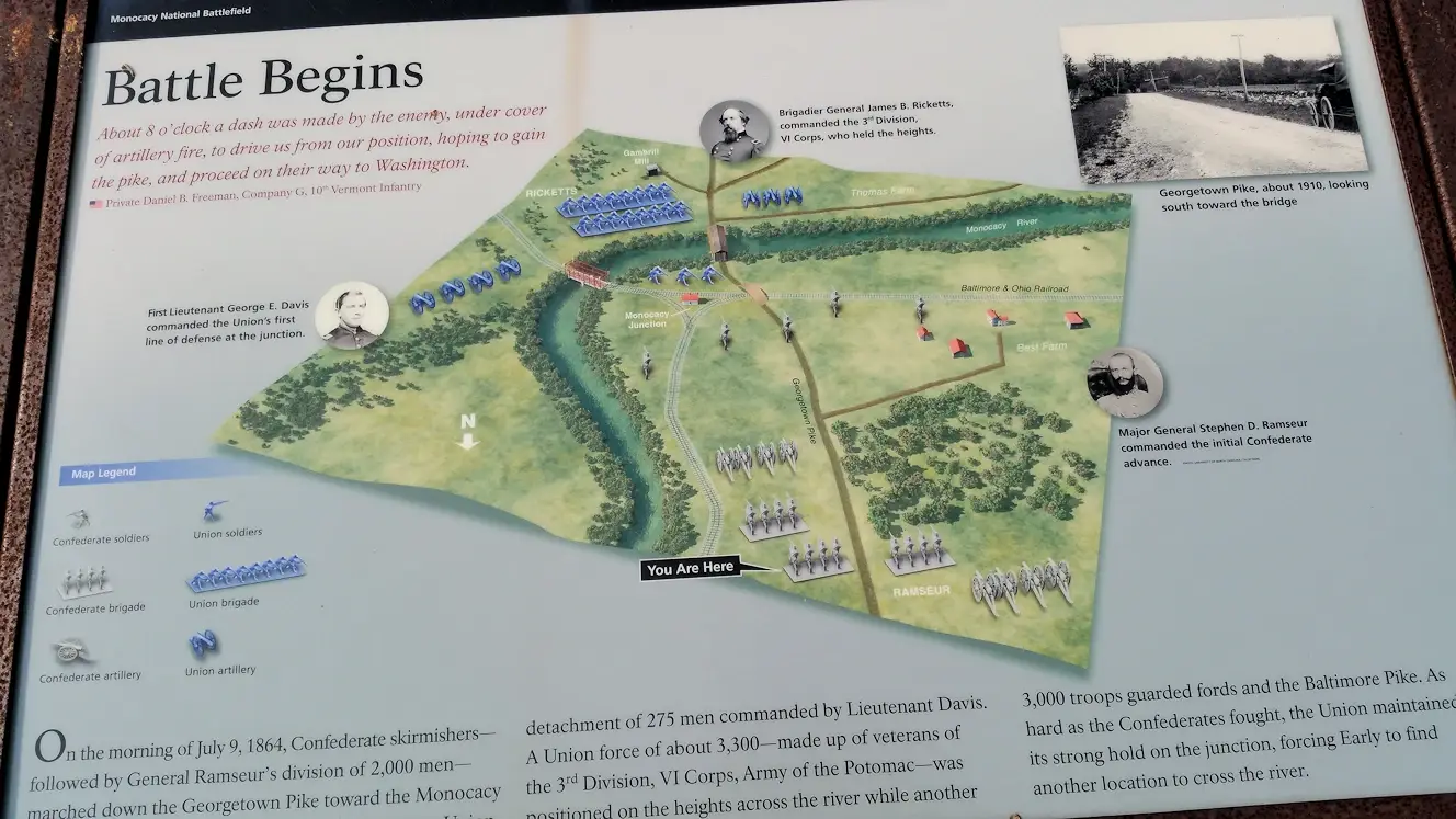 Map of the Monocacy National Battlefield