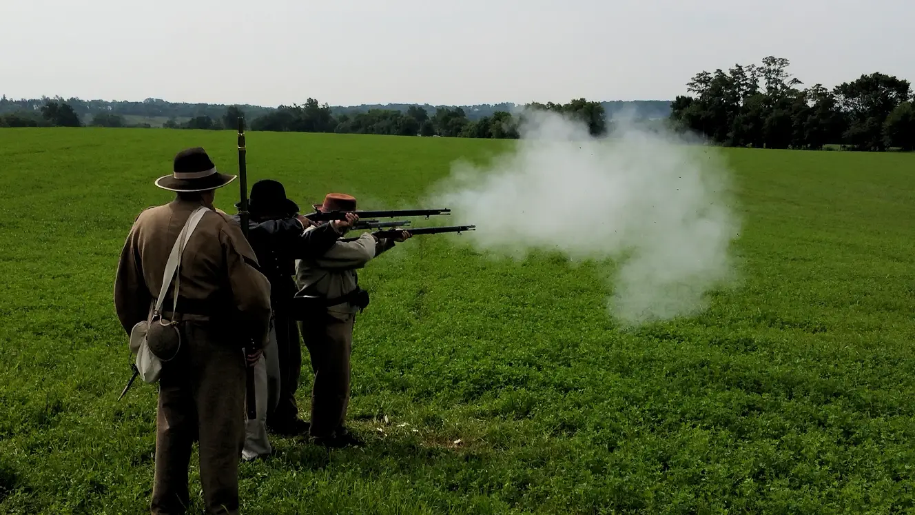 Reenactors at the Monocacy National Battlefield