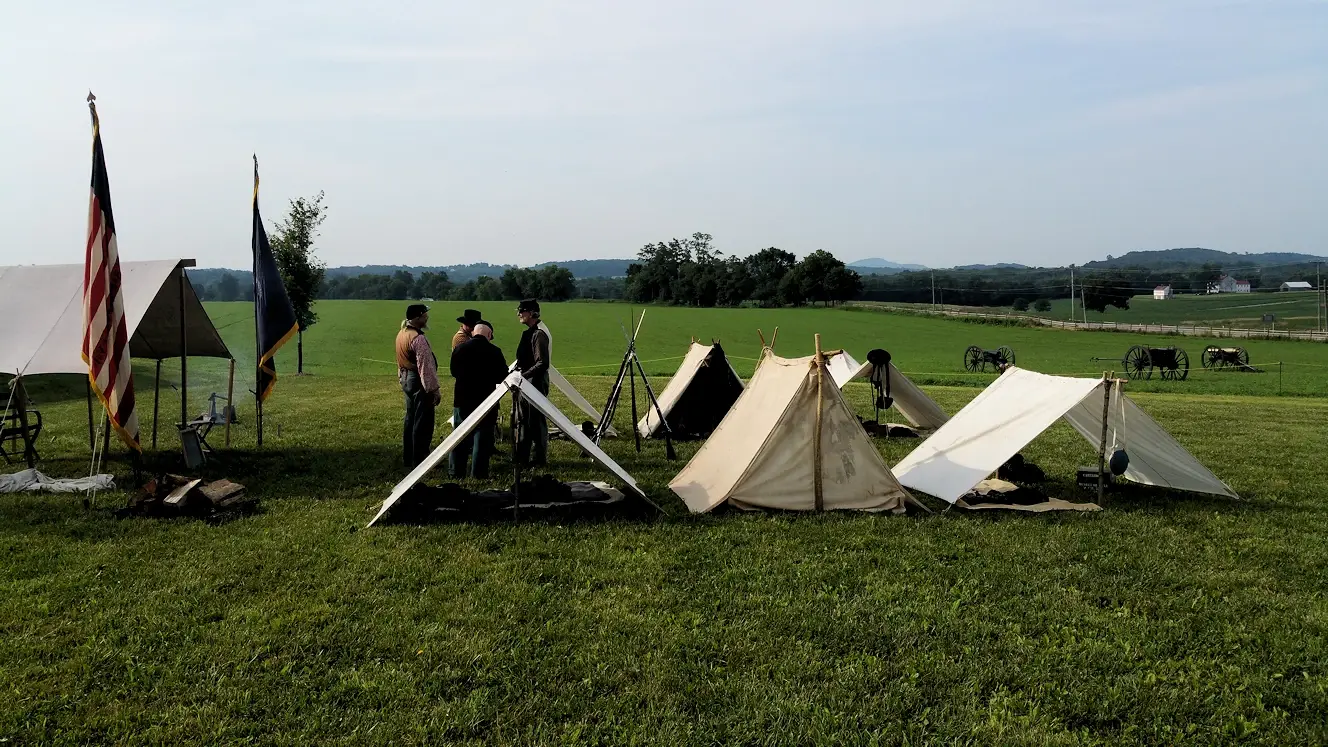 Reenactor camp at the Monocacy National Battlefield
