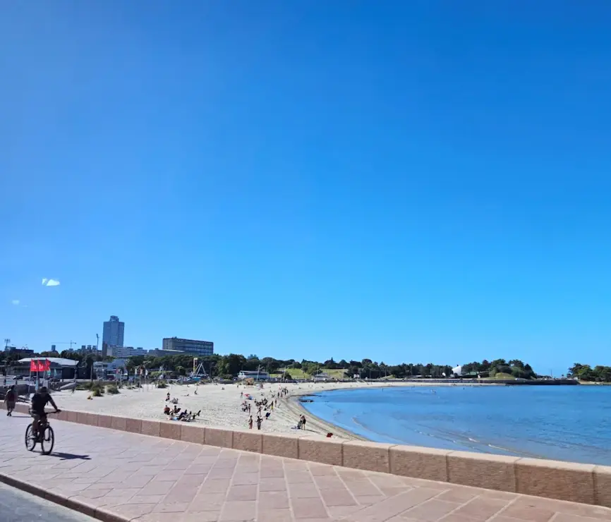 People enjoying the beach