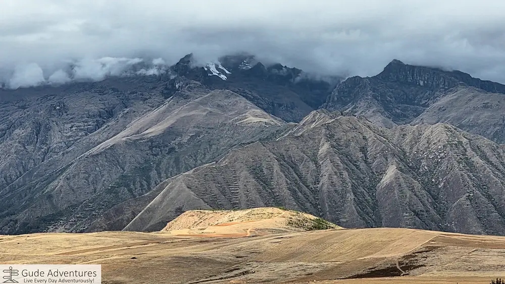 The nearby Andes mountains
