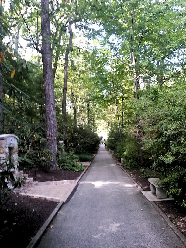 The gardens and stations of the cross at the National Shrine Grotto of Our Lady of Lourdes