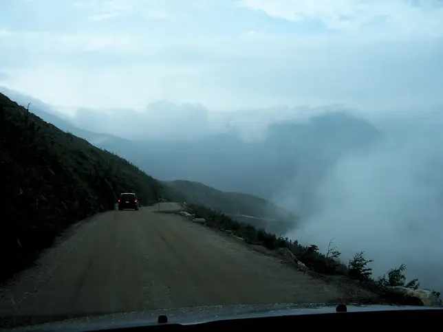 Driving on the Mount Washington Auto Road