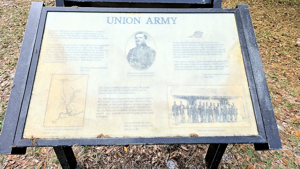 Description of the Union Army at the Battle of Natural Bridge.