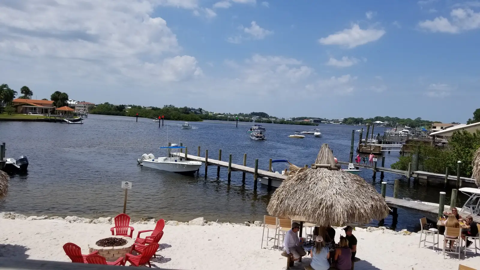 One of the many restaurants on the Cotee River