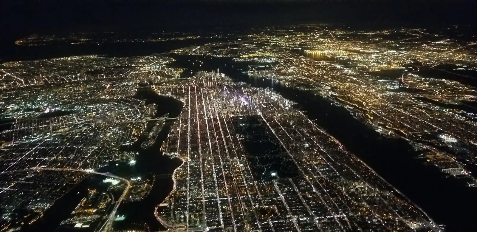 View of Manhattan at night