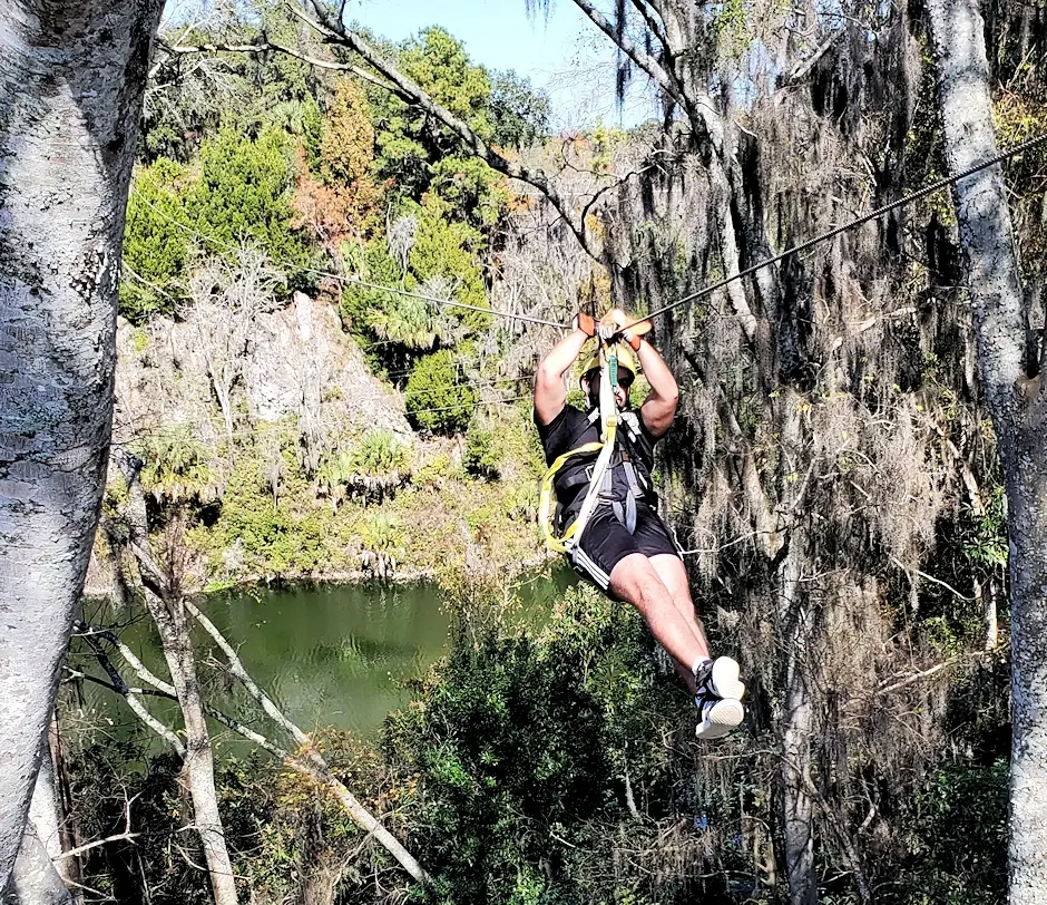 Ziplining in the Canyons