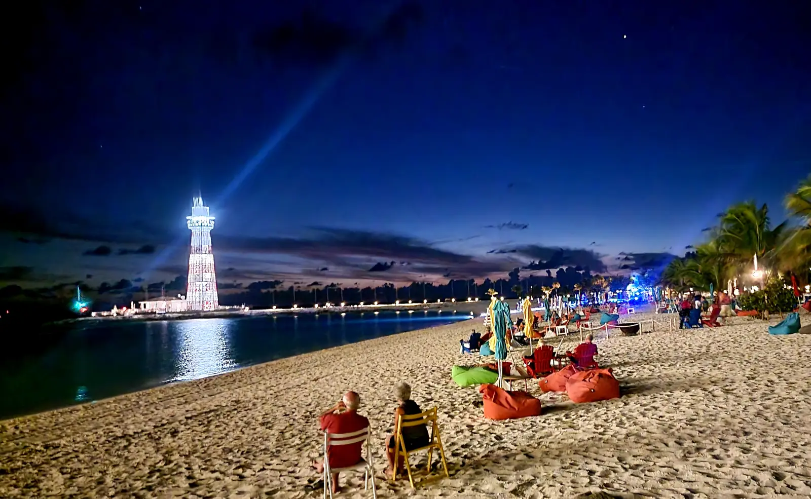 Ocean Cay at night