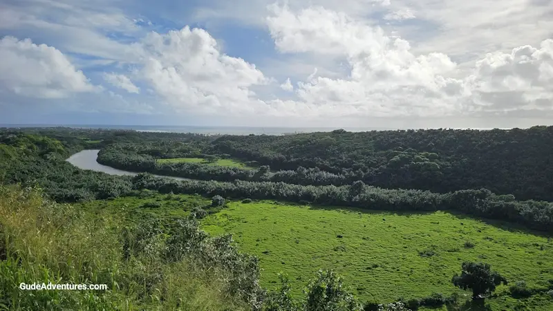 2View of the Wailua River valley from the overlook