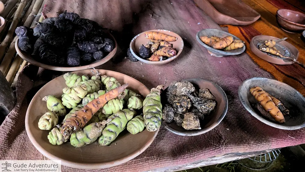 Different varieties of potatoes used for food
