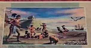 Painting of the large ceremonial mound built by the Tocobaga people