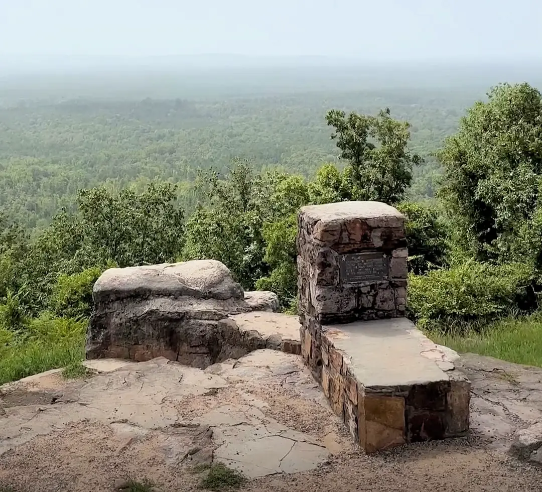 President Franklin Roosevelt’s favored picnic spot, Dowdell’s Knob, on Pine Mountain
